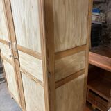 Parisian art deco wardrobe in natural wood