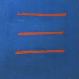 Tableau Bleu Abstrait