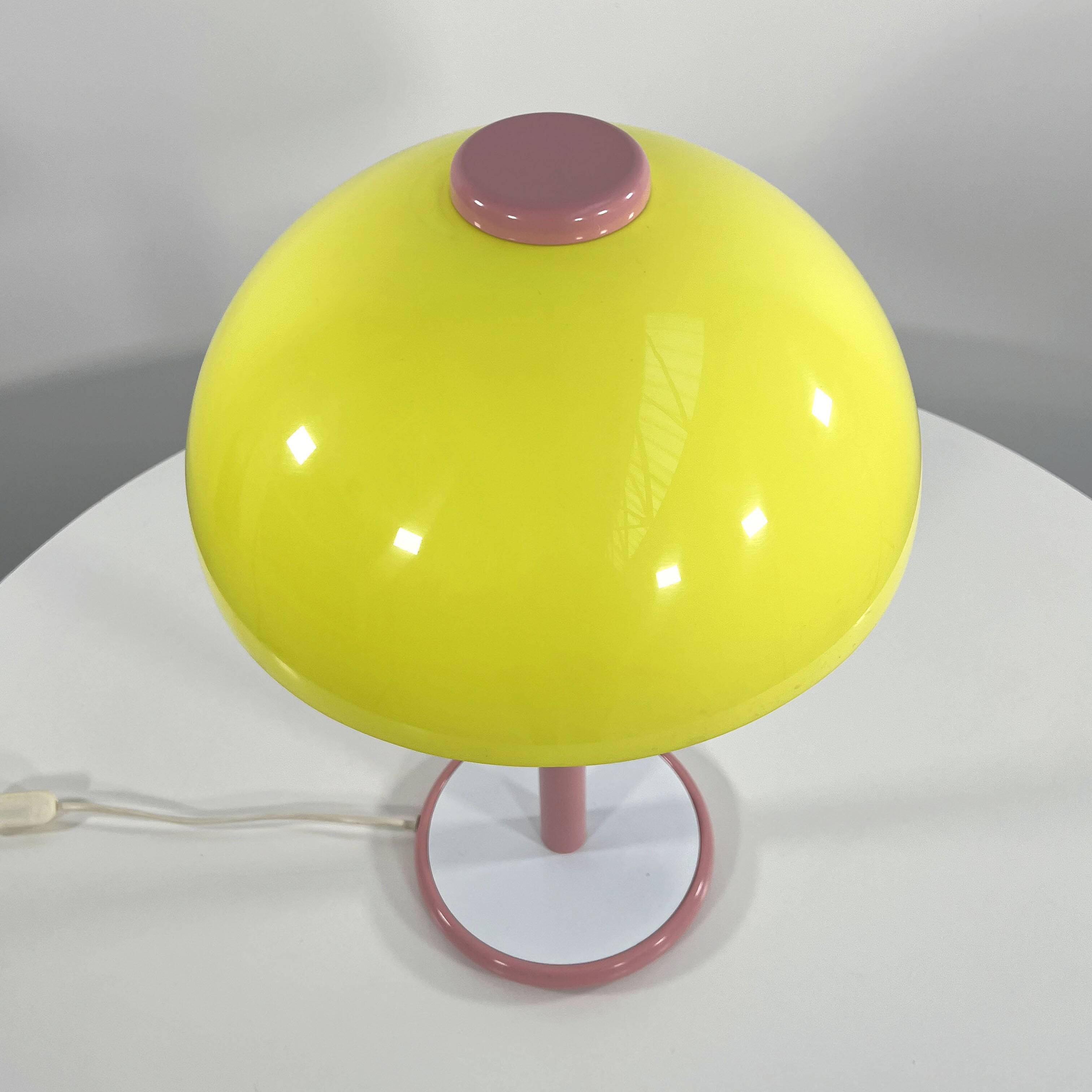 Postmodern Pink and Yellow Lamp, 1980