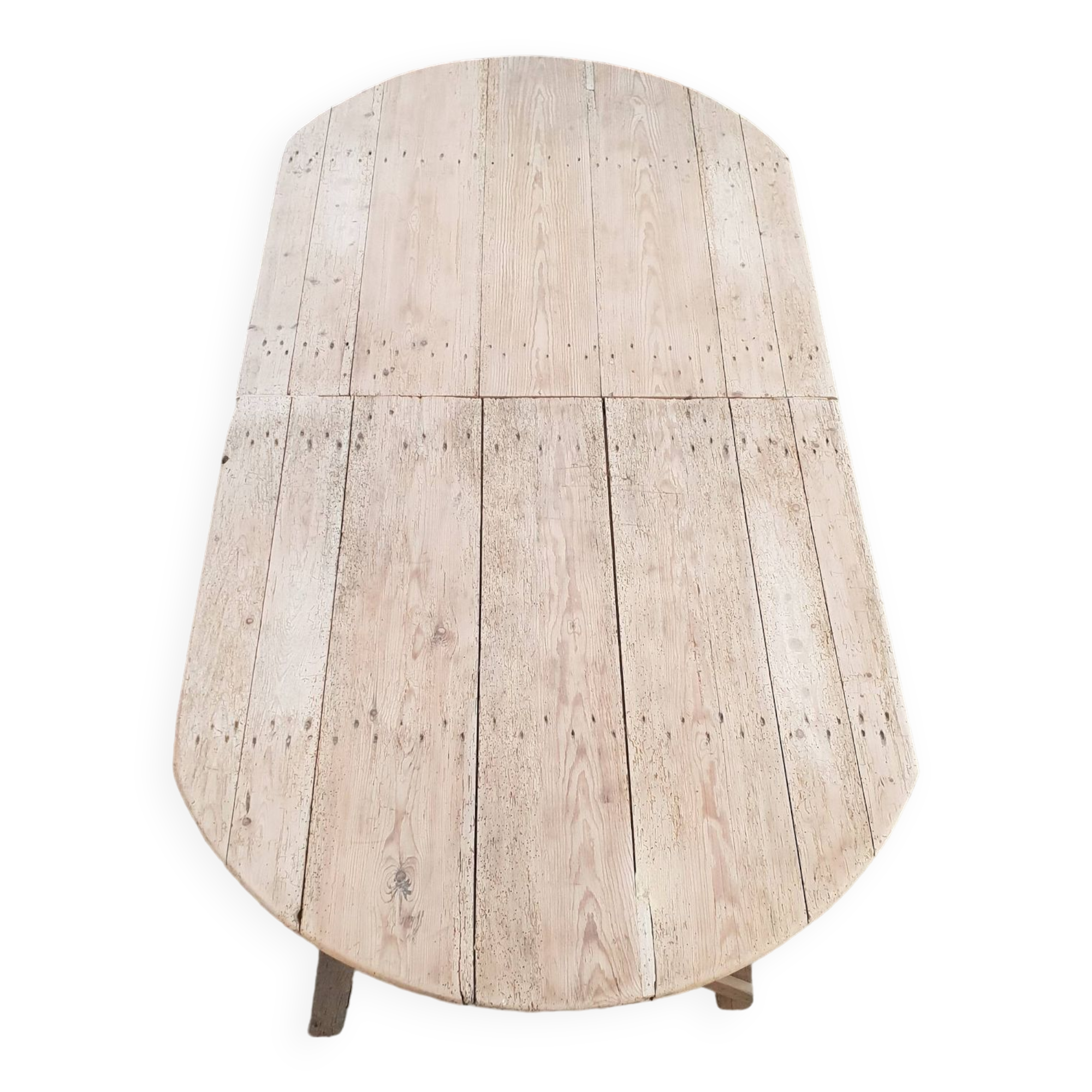 Old table on trestles