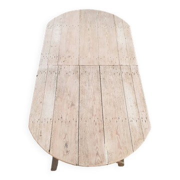 Old table on trestles