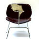 Lounge chair by Charles and Ray Eames "LCM" calfs skin