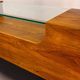 Mid Century Store Counter made of Chestnut and Black Enameled Metal