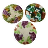 Trio d'assiettes en barbotine