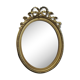 Louis XVI-style gilded wooden oval mirror