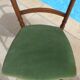 1 solid wood chair with green velvet top and nails