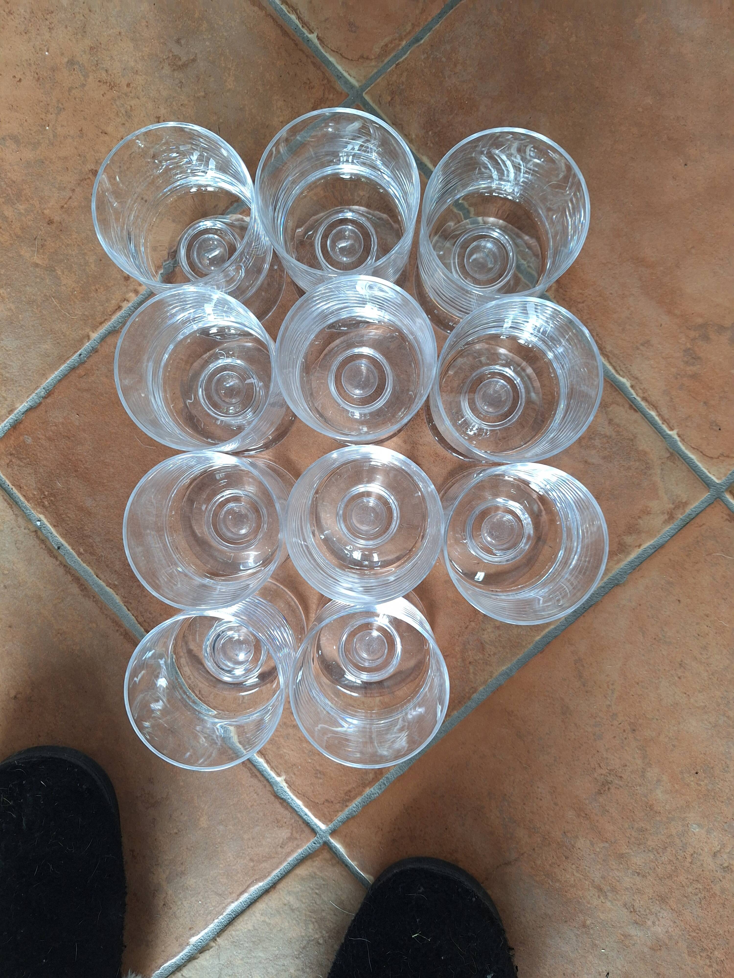 Verres à eau en cristal