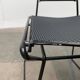 Set of vintage postmodern metal accent chairs by Rolf Rahmlow, 1980s.