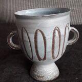 Vintage signed ceramic vase from Vallauris