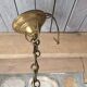 Vintage Dutch brass chandelier 5 branches