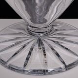 Large Cut Crystal Glass Vase 1960s Belgium