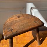 Tabouret tripode en bois