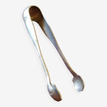 Silver metal sugar tongs