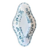 Ravier Longwy in blue ironstone, "Chartres" service.