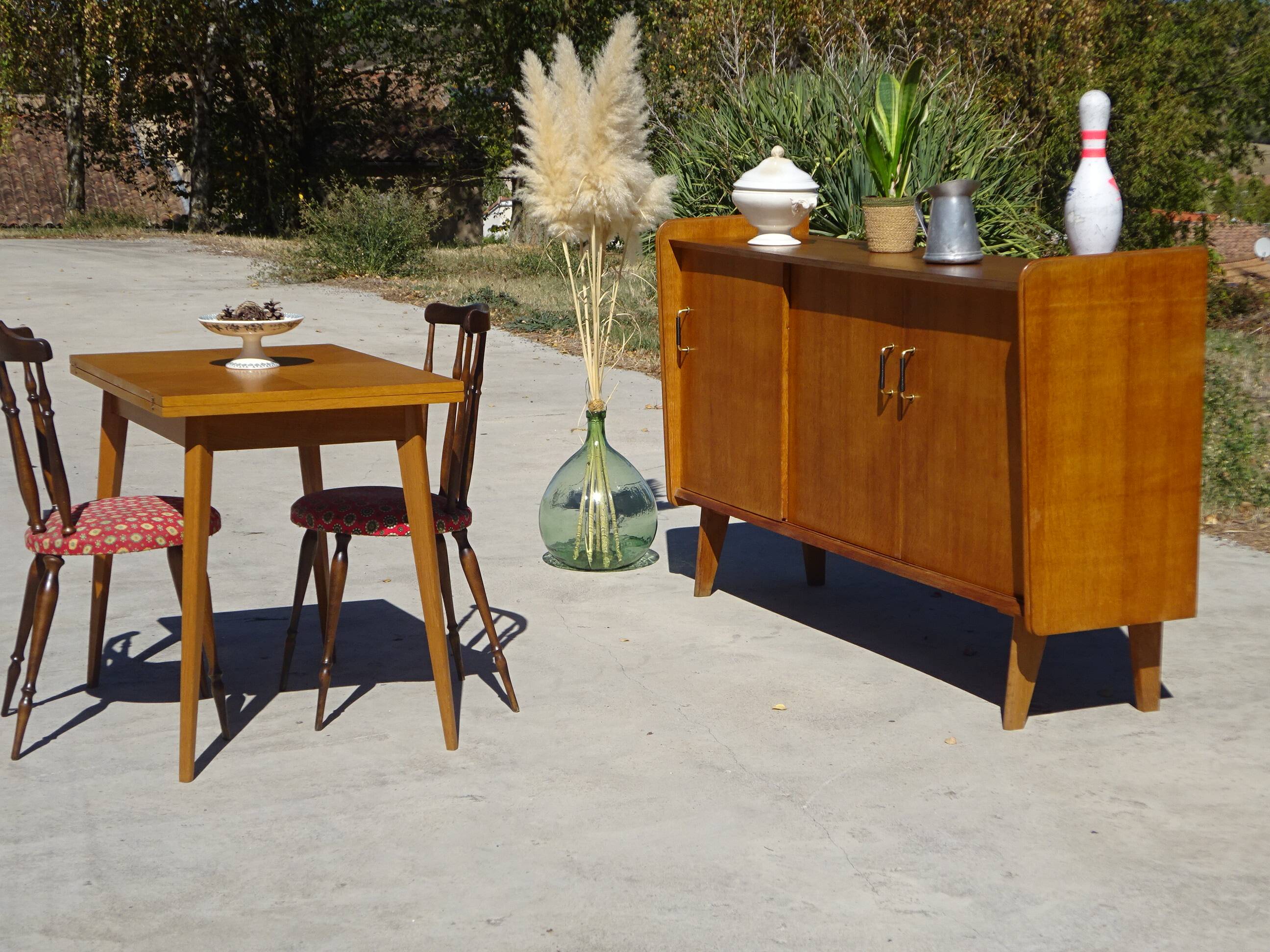 Enfilade vintage aux pieds compas par SAM