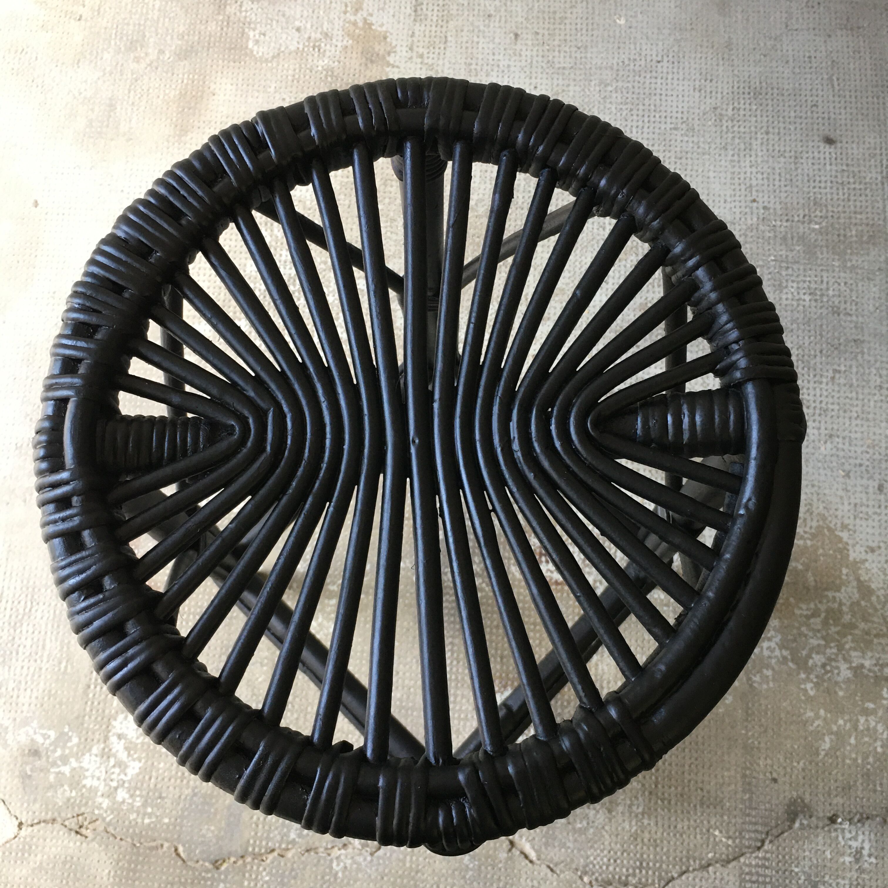 Vintage rattan stool