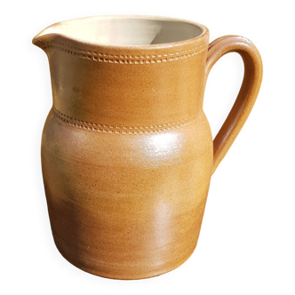 Decorative stoneware pitcher