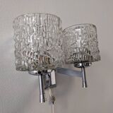 Pair of Murano glass wall lights by Kaiser Leuchten, Germany circa 1970.