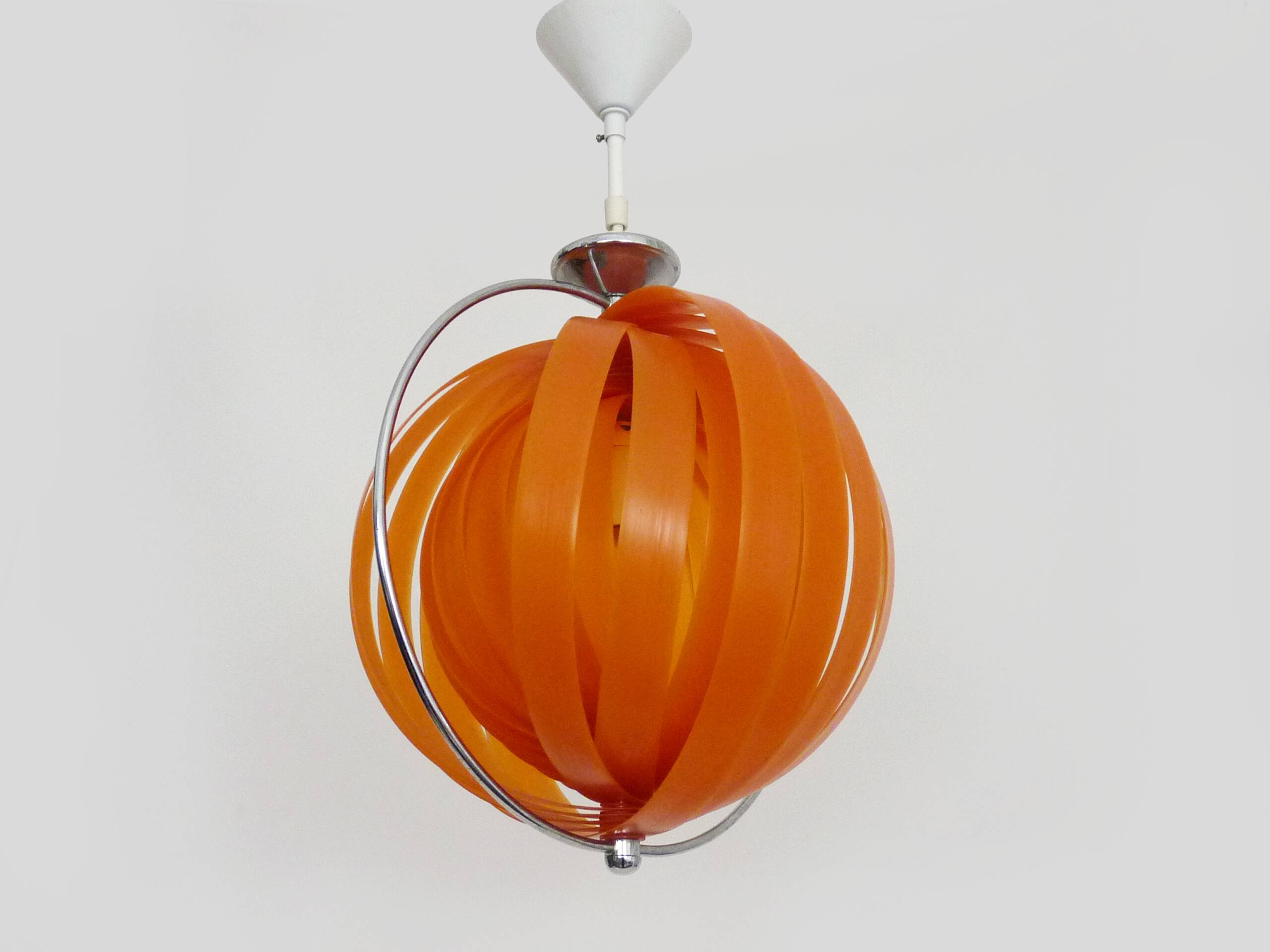 Vintage Christian Koban “Moon” orange pendant light, 80s