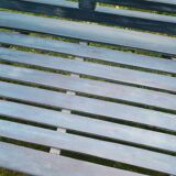 Mid century distressed painted garden bench