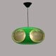 Massive Belgium Space Age UFO Lamp, Green Mid-Century Modern Lighting