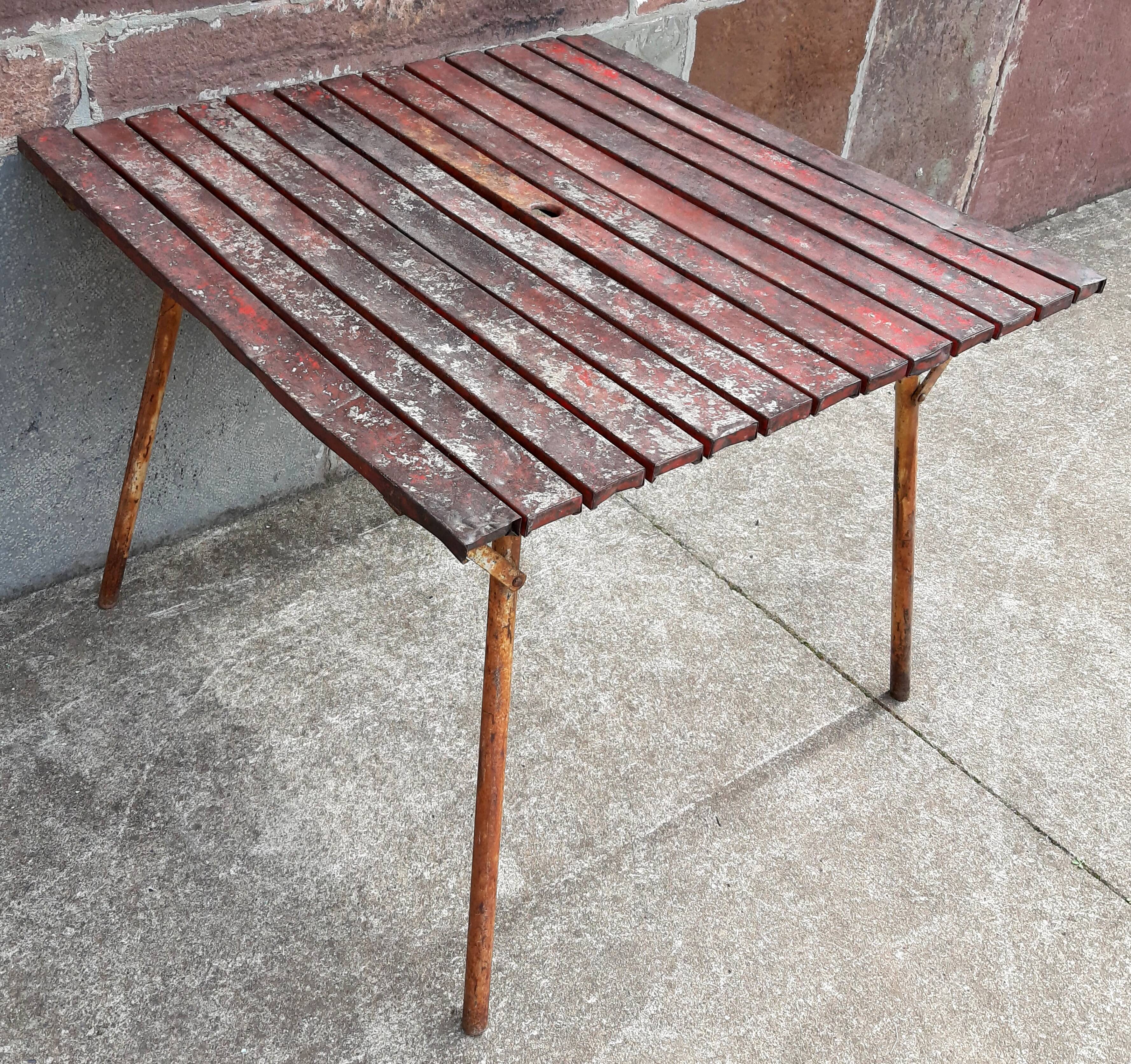 1960s folding garden table