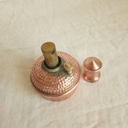 Ancient copper and brass travel teapot 20th