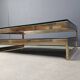 Vintage two tier belgochrom 23kt coffee table, 1970s