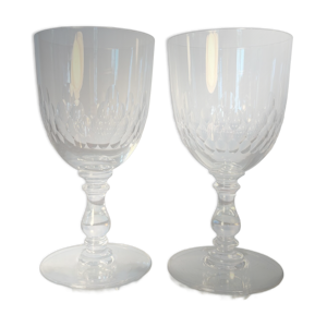 2 verres à eau baccarat