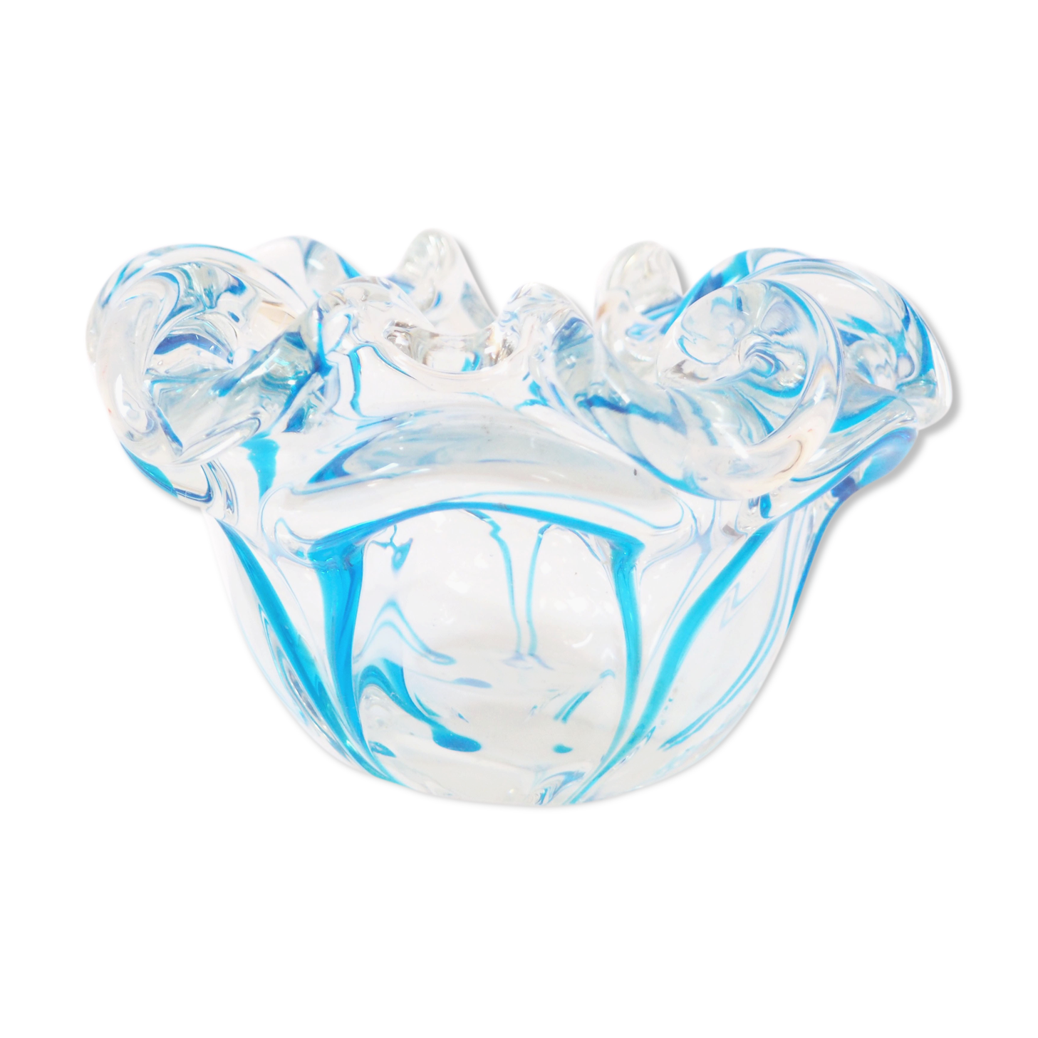 50s crystal ashtray