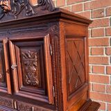Cabinet louis XIII in walnut 19th era