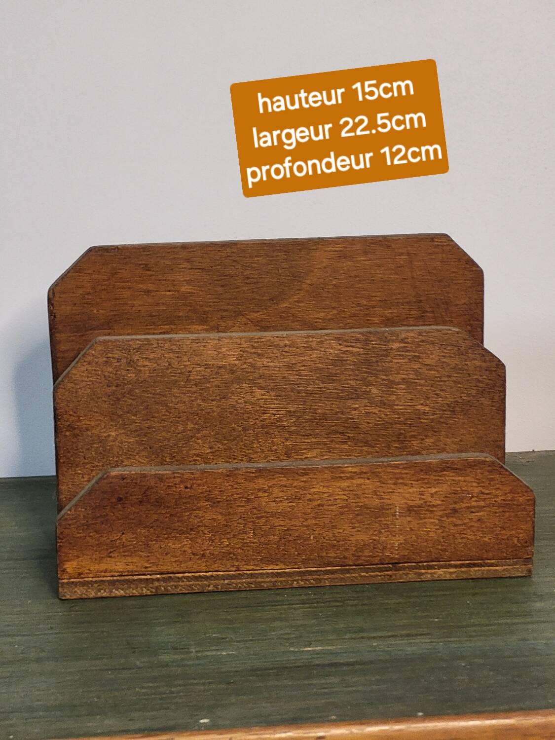Wooden mail holder