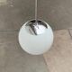 Mid-Century German Glass and Metal Ball Pendant