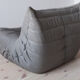 "Togo" armchair in grey leather model designed by Michel Ducaroy 1973
