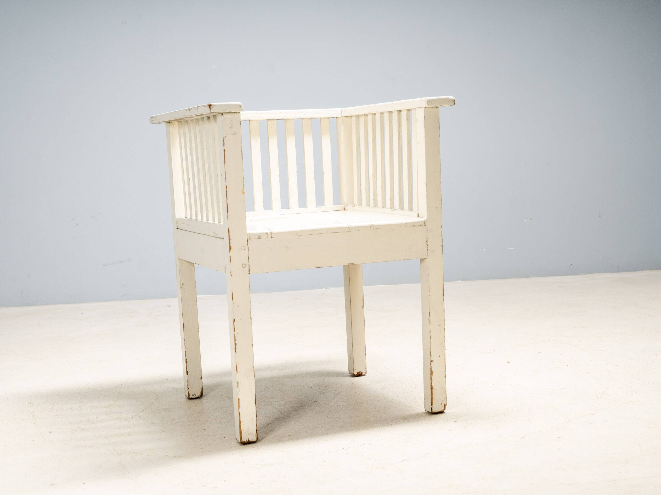 Early 20th Century Painted Wooden Armchair, Central Europe, c. 1915–1930