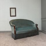Green velvet toad sofa
