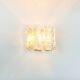Pair Of Mid Century Ice Glass Wall Lamps From Kalmar Franken, Austria,1960s