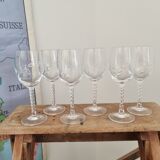 Ensemble de 6 verres à liqueur vintage