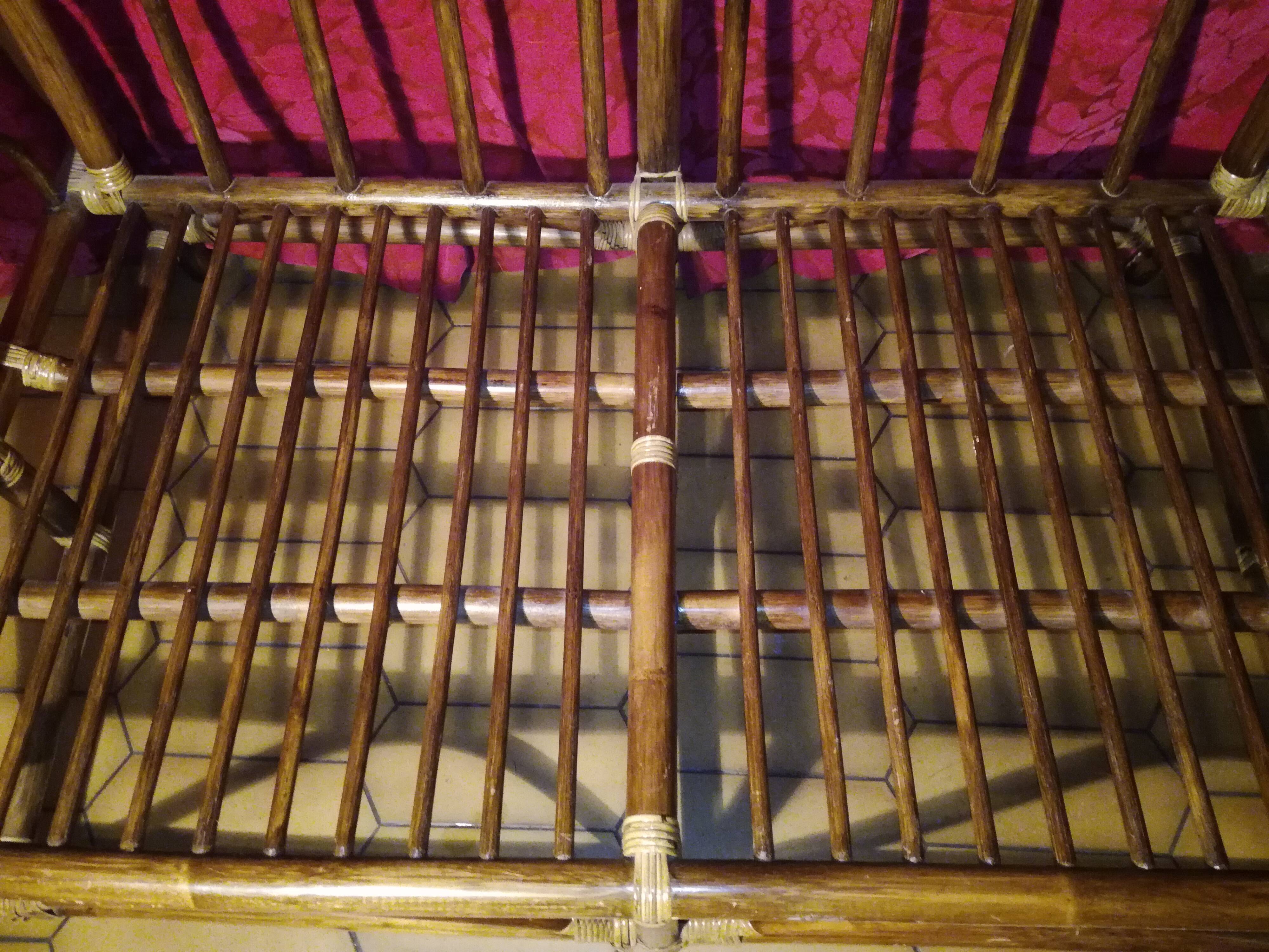 Bamboo and caning bench