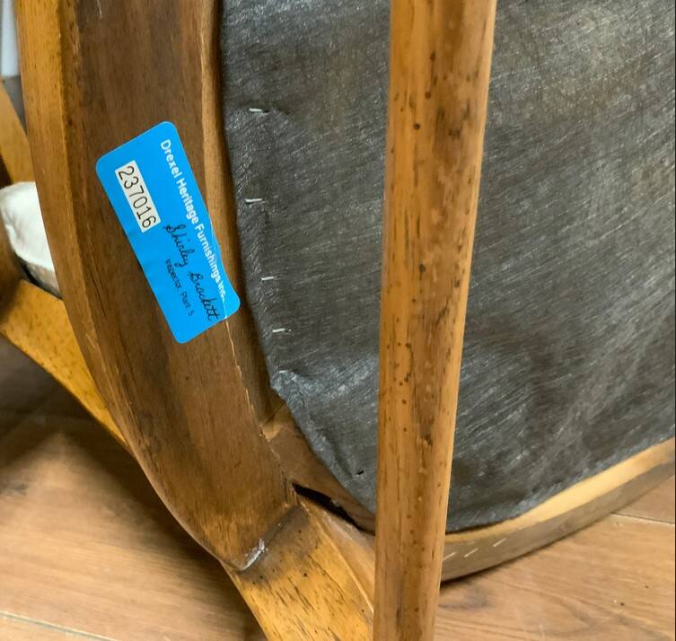 6x Drexel Heritage '70ties original chairs ontwerp naar S. Brackett