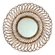 Round rattan mirror from the 1950s France