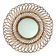 Round rattan mirror from the 1950s France