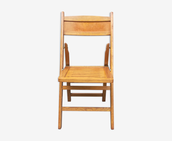 Chaise pliante en chêne