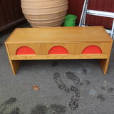 Commode basse scandinave en pin, Suède, 1960
