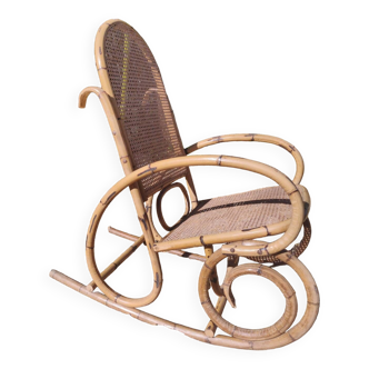 Rocking-chair bambou