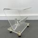 Vintage Acrylic Magazine Rack with Gold / Brass details, Plexiglas
