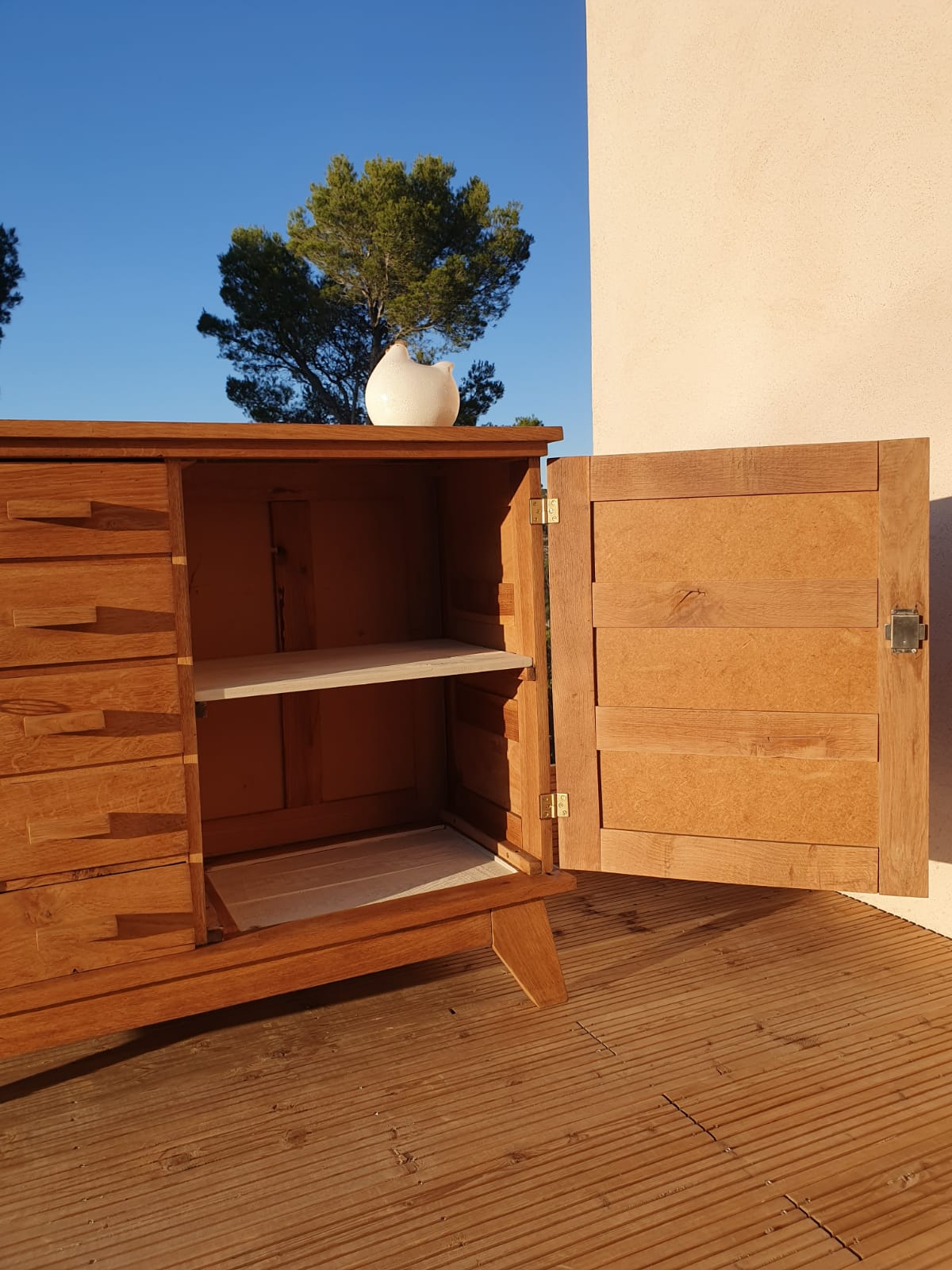 Buffet vintage pieds compas René Gabriel
