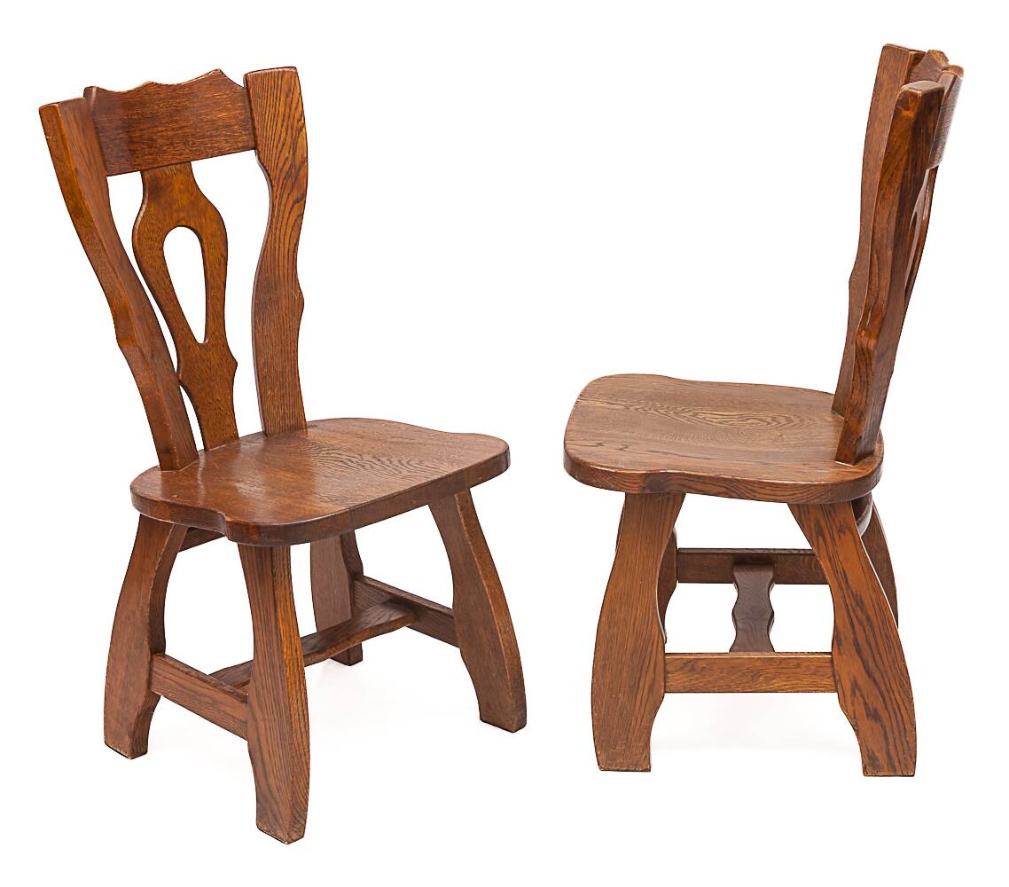 Set of 6 chairs by Guillerme and Chambron