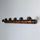 Vintage bamboo carved wood coat rack with 7 hooks – Natural elegance