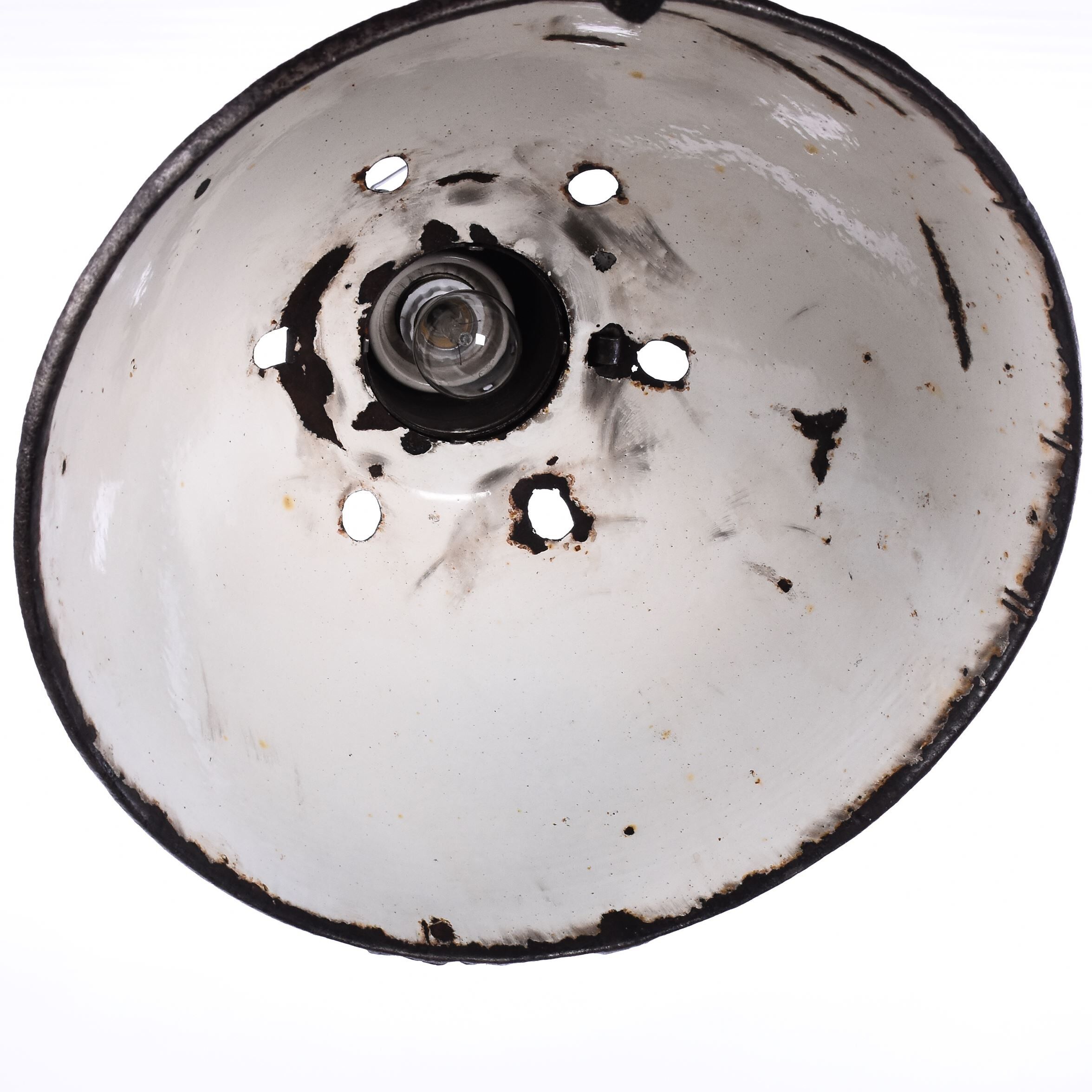 Enamel pendant lamp green